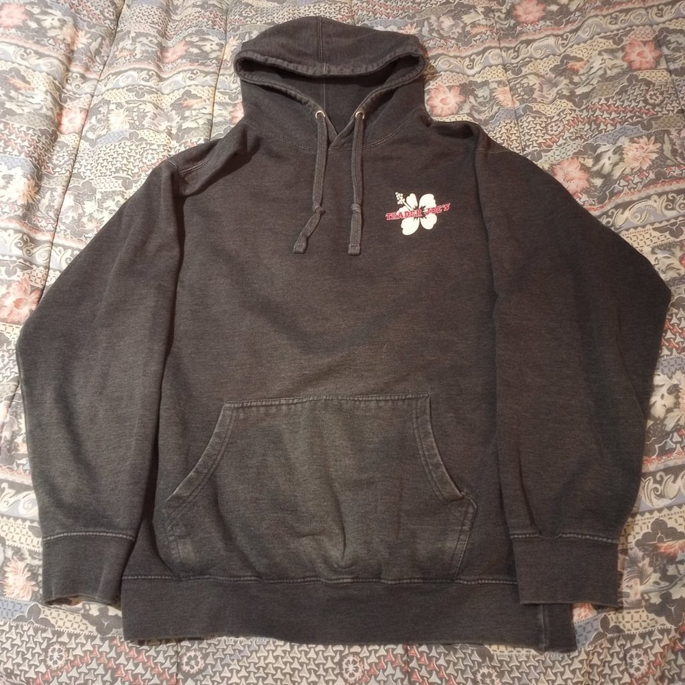 Trader Joe's Hoodie, Dark Gray Pullover, Size Not Listed, Unisex, Pre-Owned - Picture 6 of 7